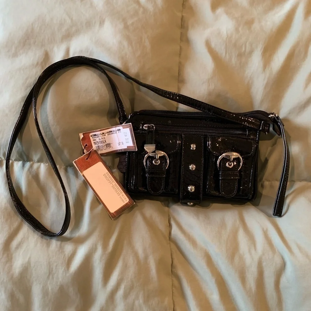 Patent Leather Black Small Leather Crossbody NWT​​​​​​​​​​​​​​​​​
